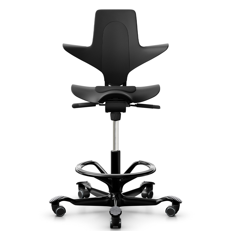 HAG CAPISCO PULS 8010  schwarz Stehhilfe mit Fußring schwarz - Frontansicht