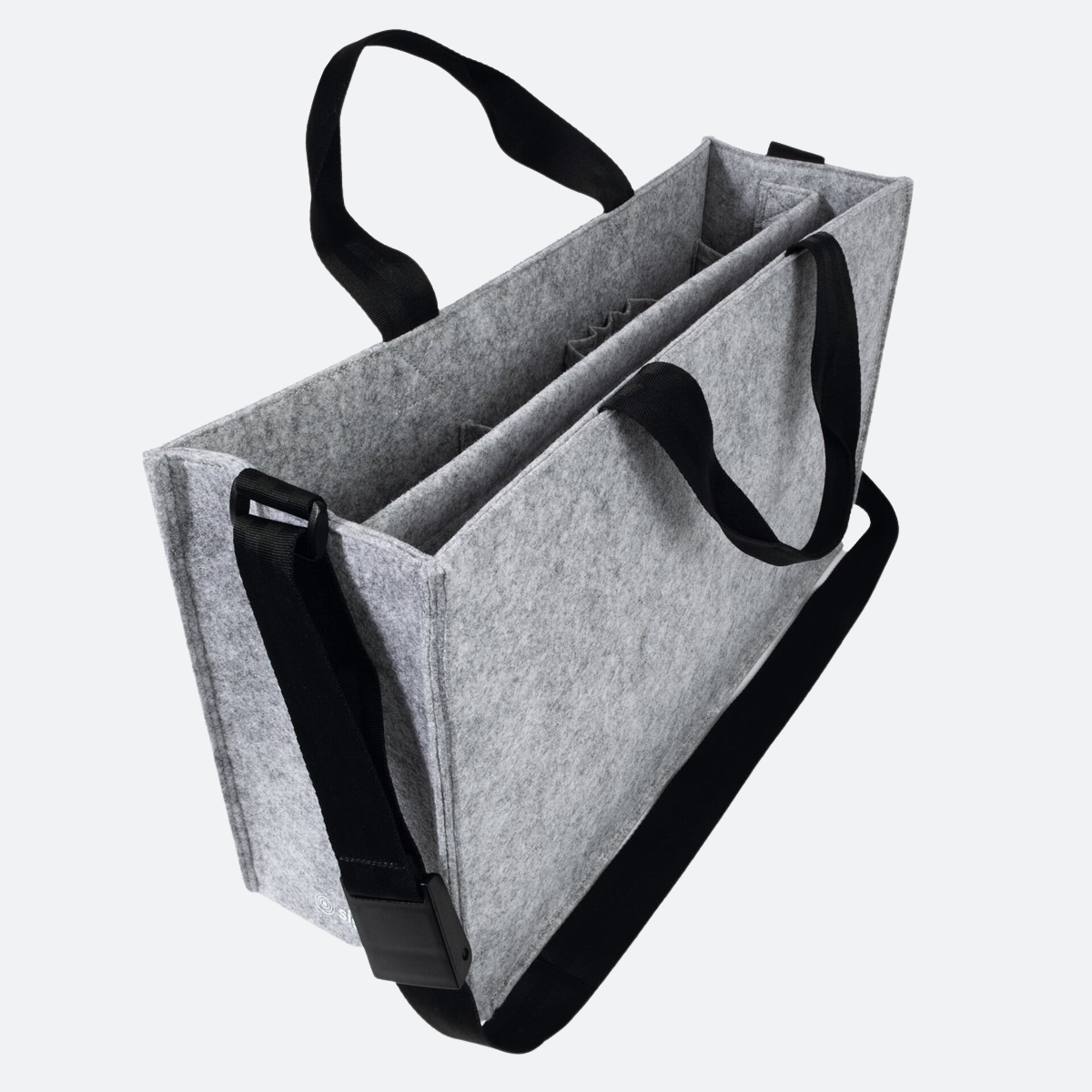 SIGEL Desk Sharing Bag Classic L | Büro Tasche für mobiles Arbeiten | hellgrau