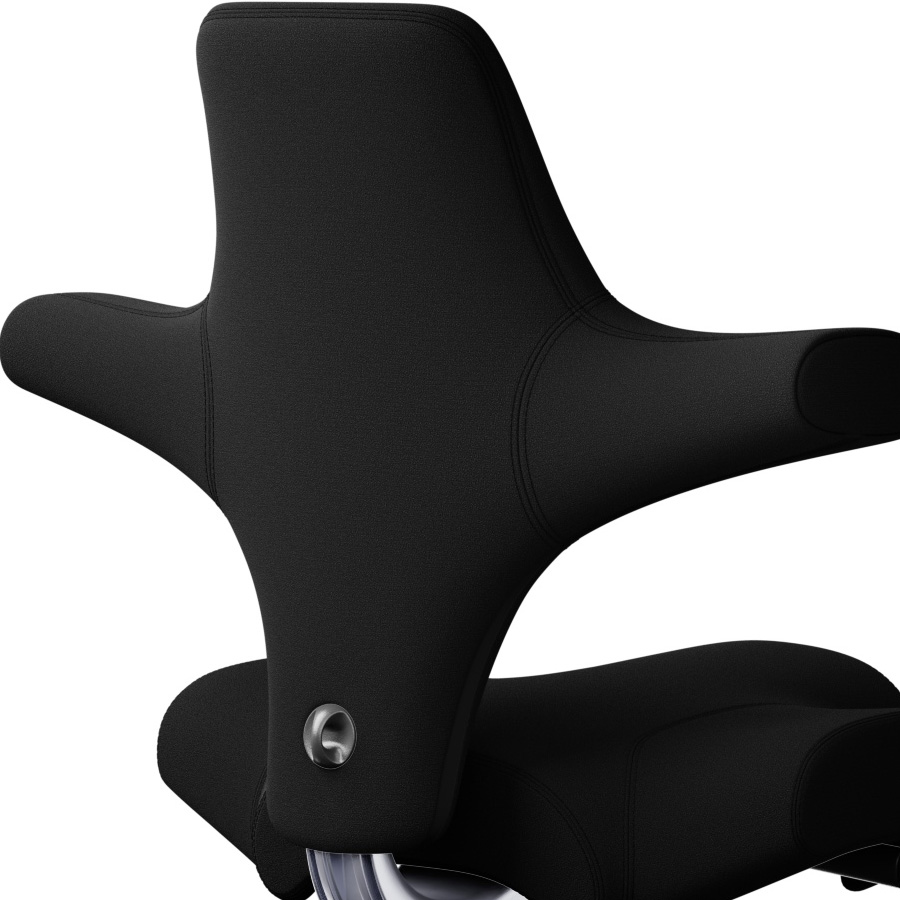 HAG Capisco 8106  Xtreme schwarz mit Gestell silber Detail