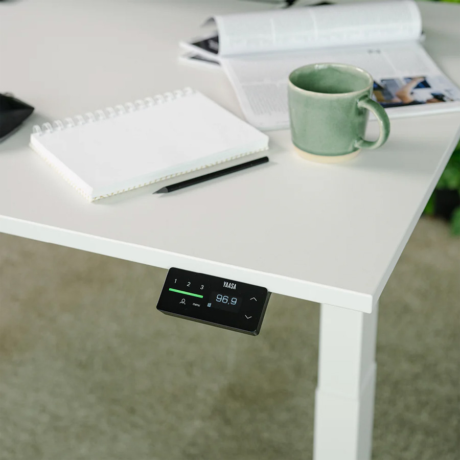 Yaasa Desk Expert Gestell weiß, Tischplatte Weiß