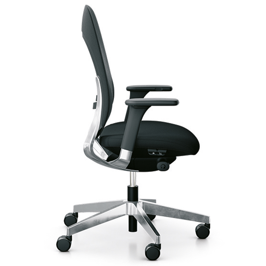 Giroflex 40-4049 Drehstuhl mit hoher Netzrückenlehne schwarz - Seitenansicht