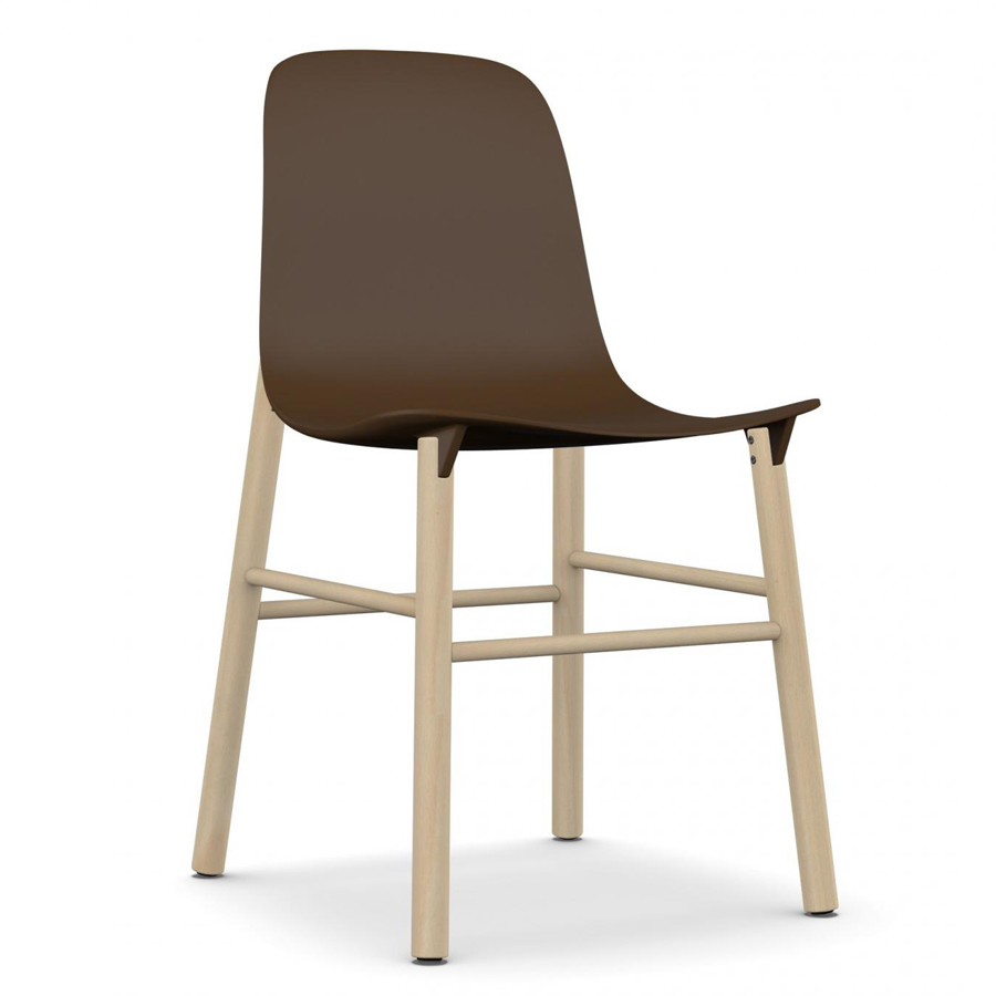 kristalia sharky braun gestell buche