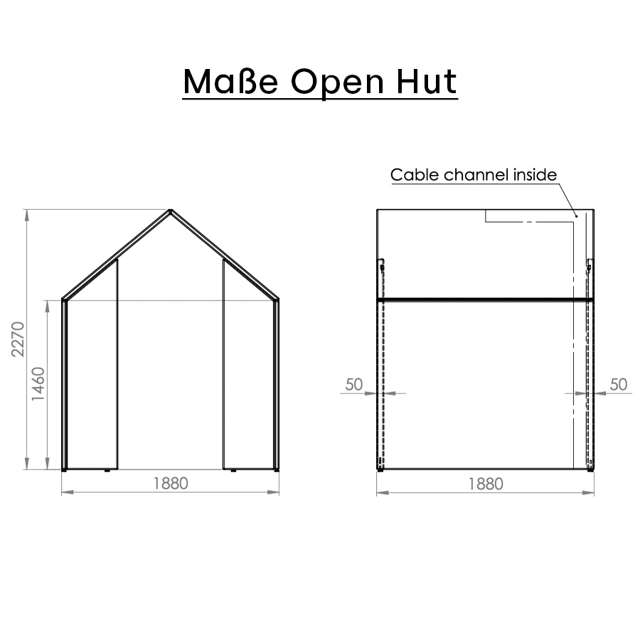 Götessons Open Hut - Maße