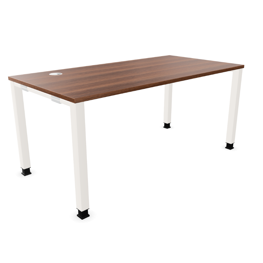 Palmberg Systo Tec Platte Nussbaum Natur mit Gestell Weiß