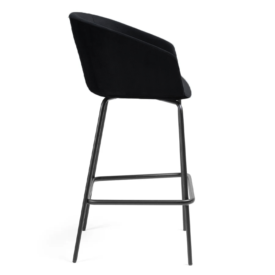 Bejot Oxco small OX S H Barhocker gepolstert - Stoff Charles CH001 schwarz