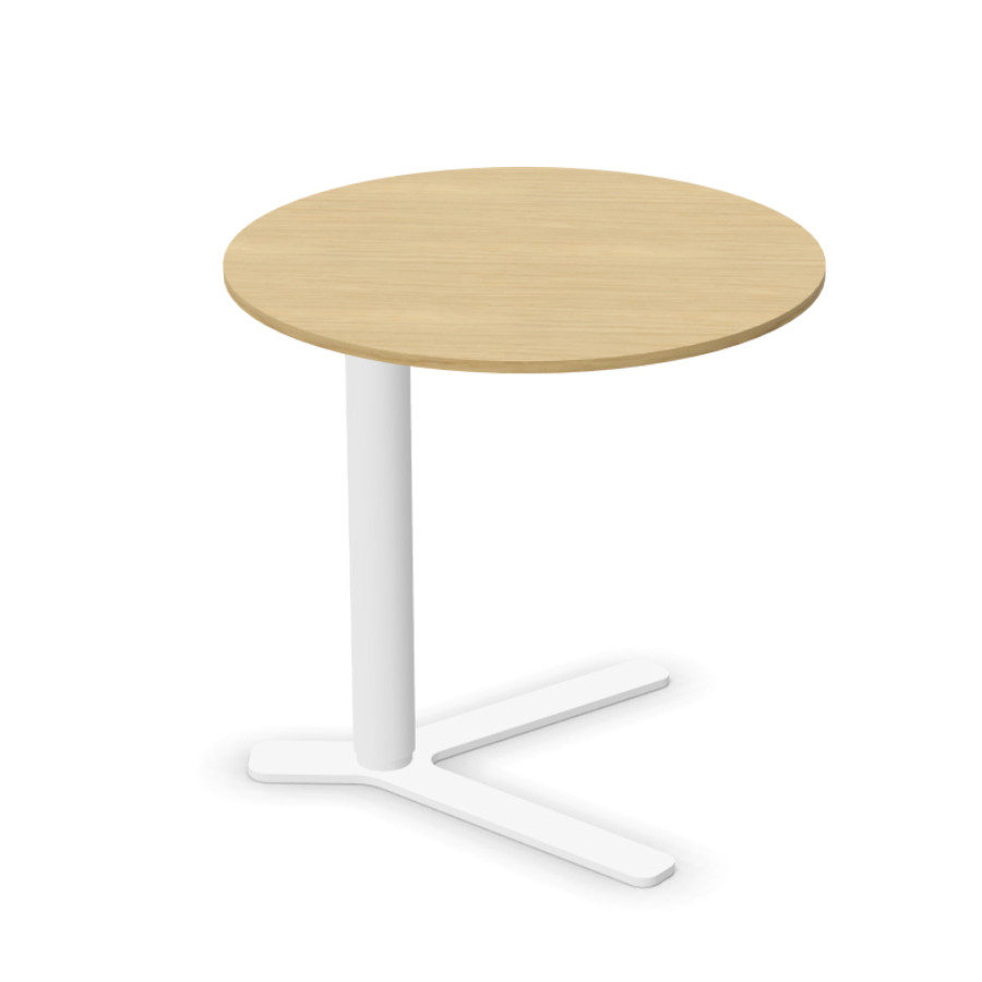 lapalma YO runde Platte gebleichte Eiche weißer Standfuß