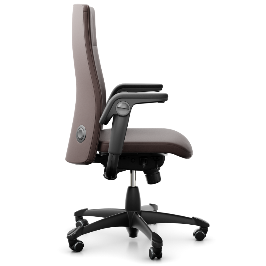 HAG Tribute 9021 Chefsessel braun Fußkreuz/Gestell schwarz - Seitenansicht