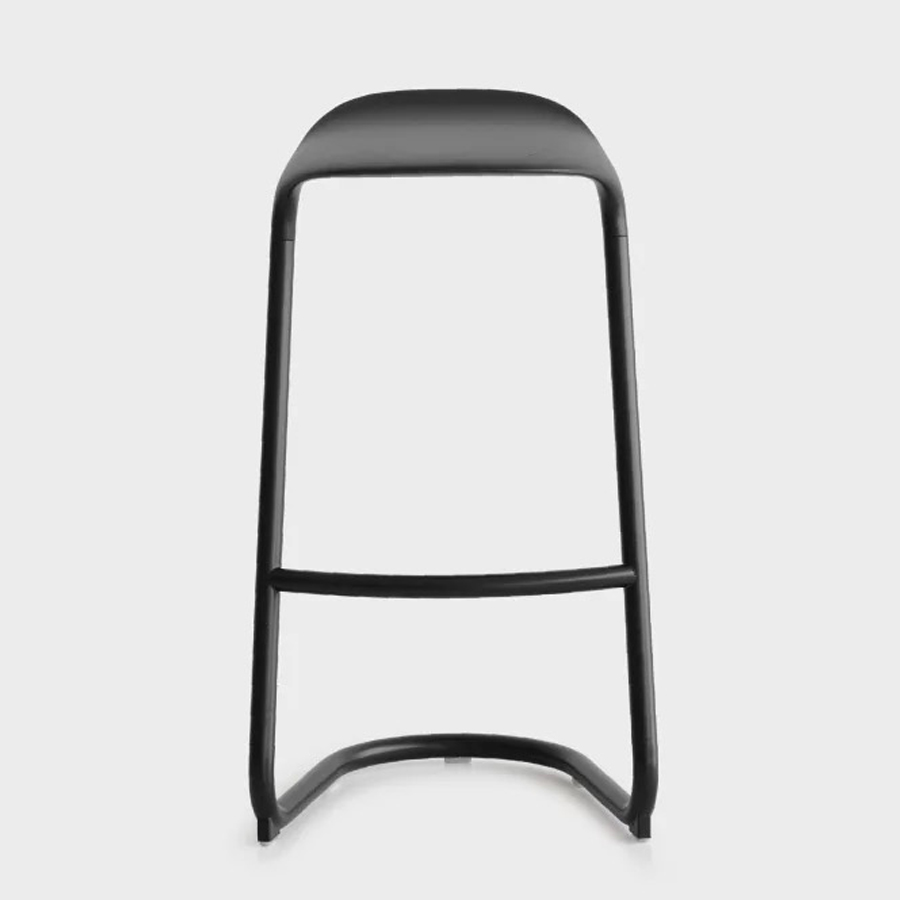 lapalma CROSS Barhocker S452 fixe Höhe 80 cm - schwarz Frontansicht