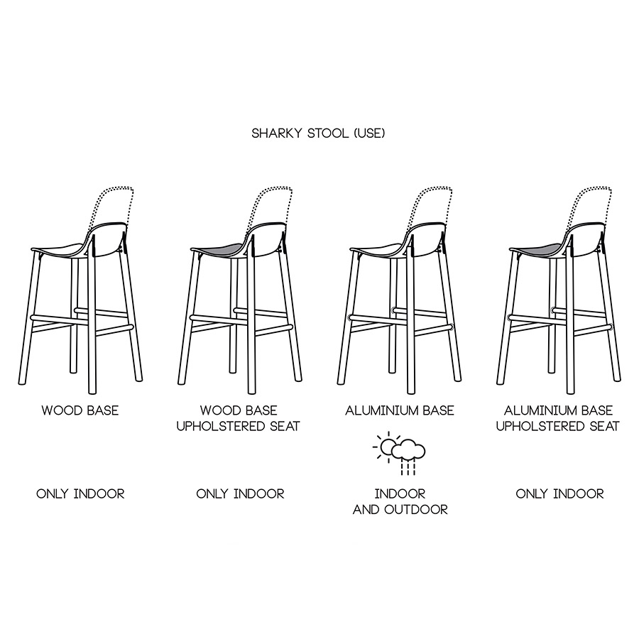 Kristalia Sharky Hocker - verschiedene Modelle für in und outdoor