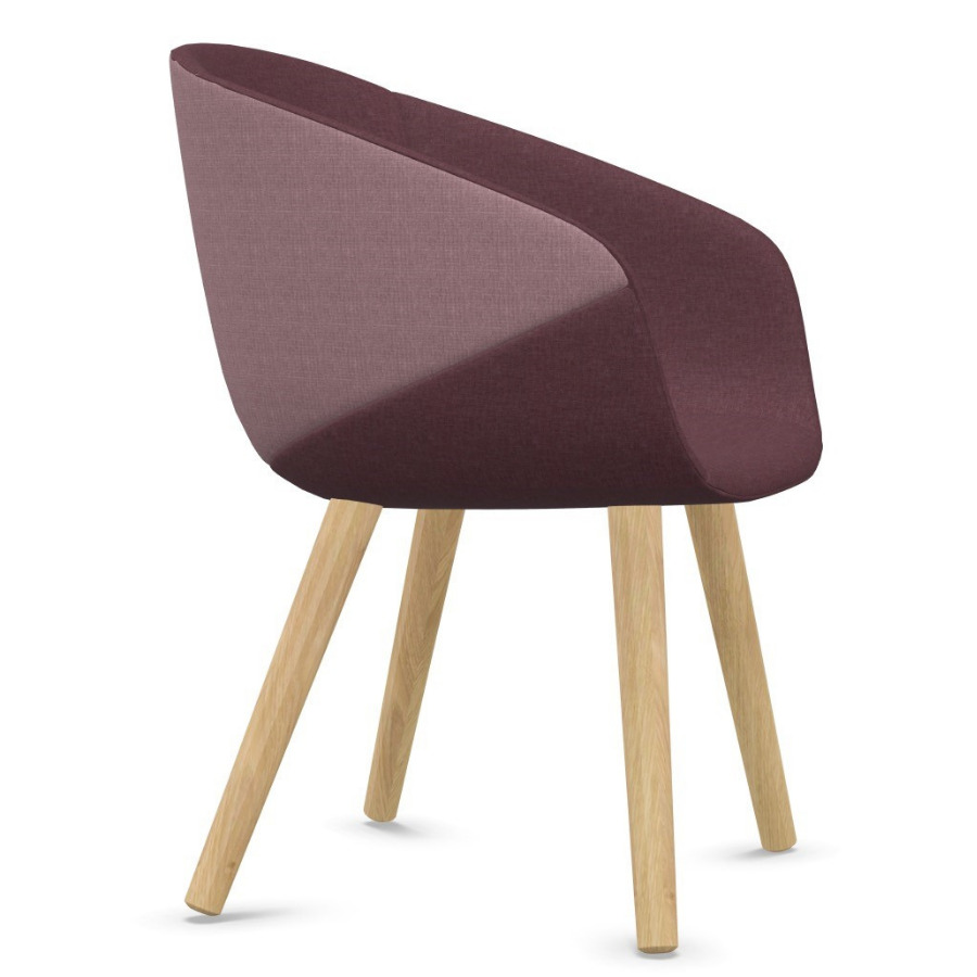 Bejot Oxco OX W 740 Sessel mit Holzbeinen - Seitenansicht