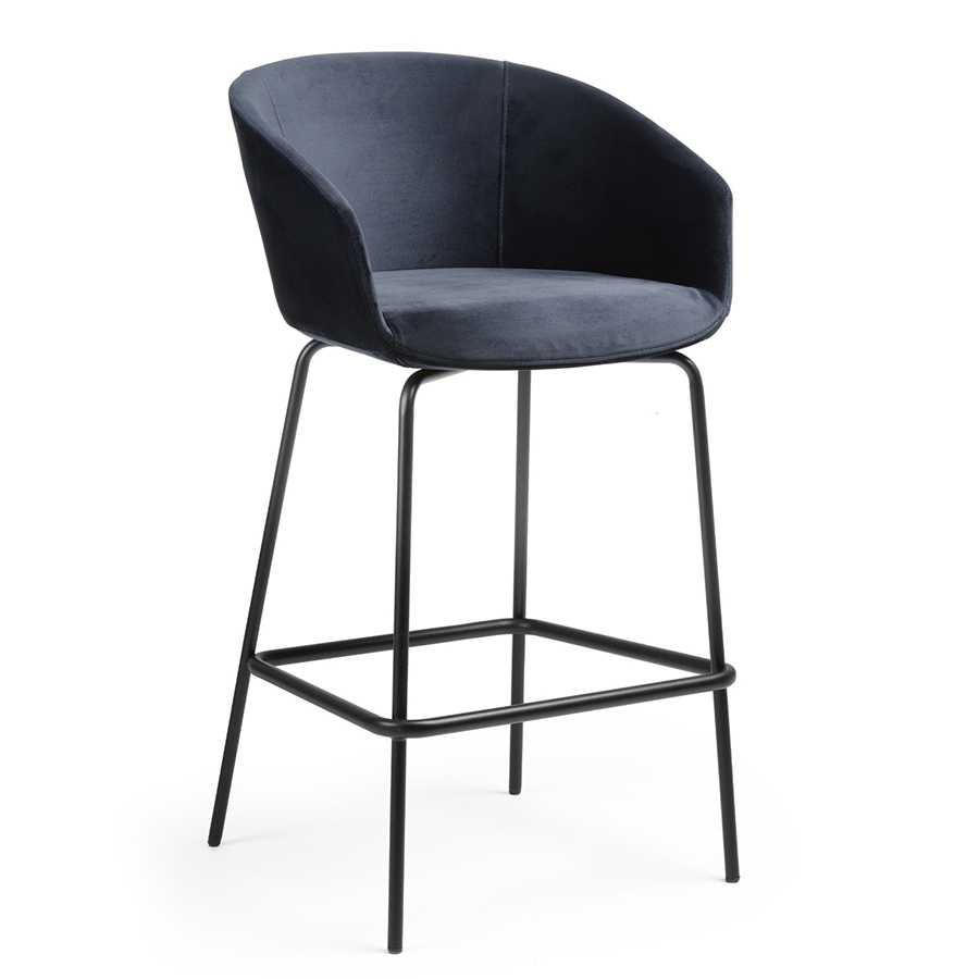 Bejot Oxco small OX S H Barhocker gepolstert - Stoff Charles CH032