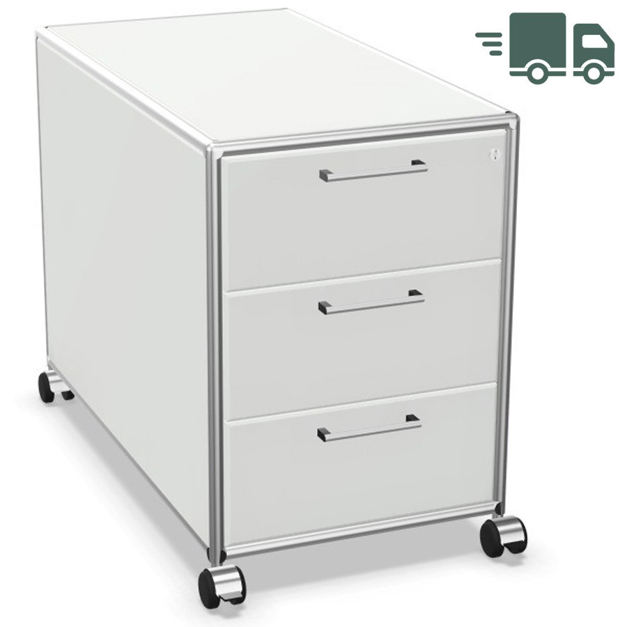 Bosse Rollcontainer 333 weiß Rahmen chrom - Fast & Easy