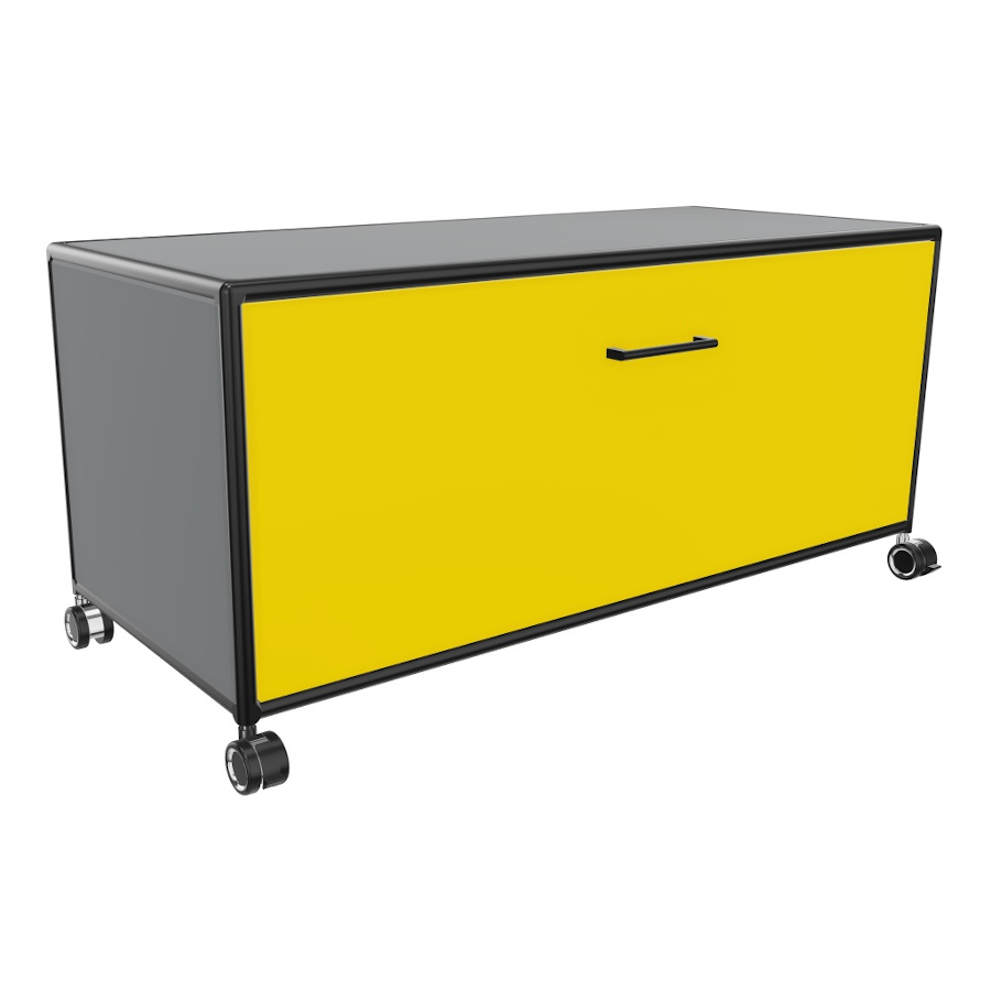 Bosse TV-Board Black Edition Höhe 1 OH Breite 100 cm in Le Corbusier mit Klappe