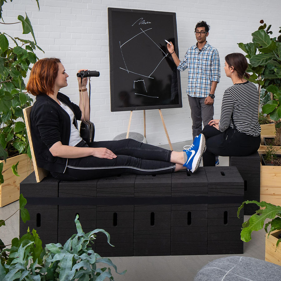 Xbrick mit X-Lean und X-Belt verbunden