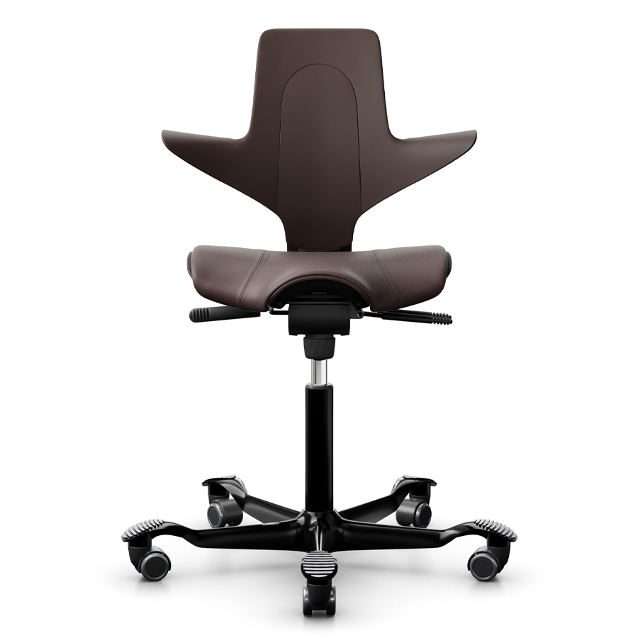 HAG CAPISCO PULS 8020 braun mit Leder braun - Gestell schwarz Special Edition - Frontansicht