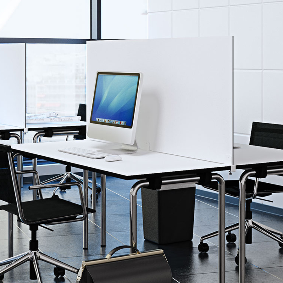 Rosconi T2 Tisch-Trennwand - B 150 x H 66 cm - Vollkernplatte