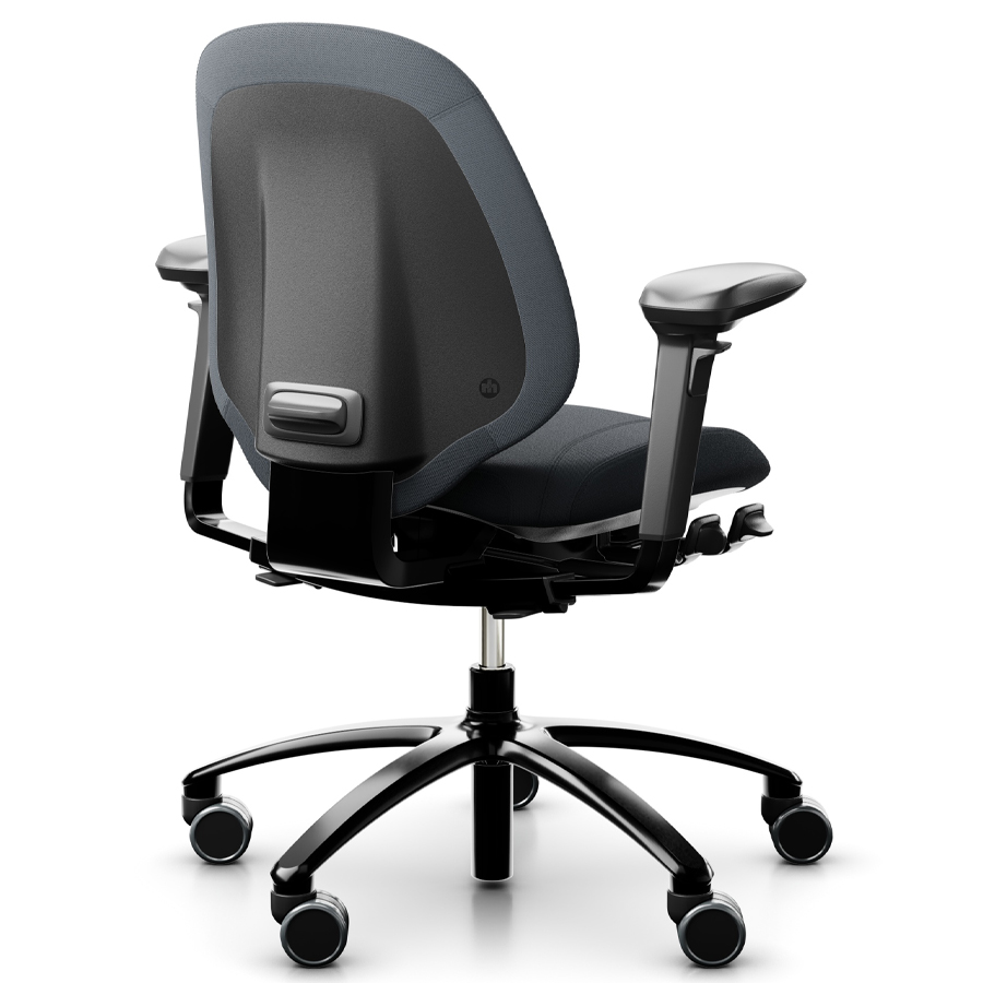 RH Mereo 200 mit halbhoher Rückenlehne - Gestell schwarz - mit Armlehnen