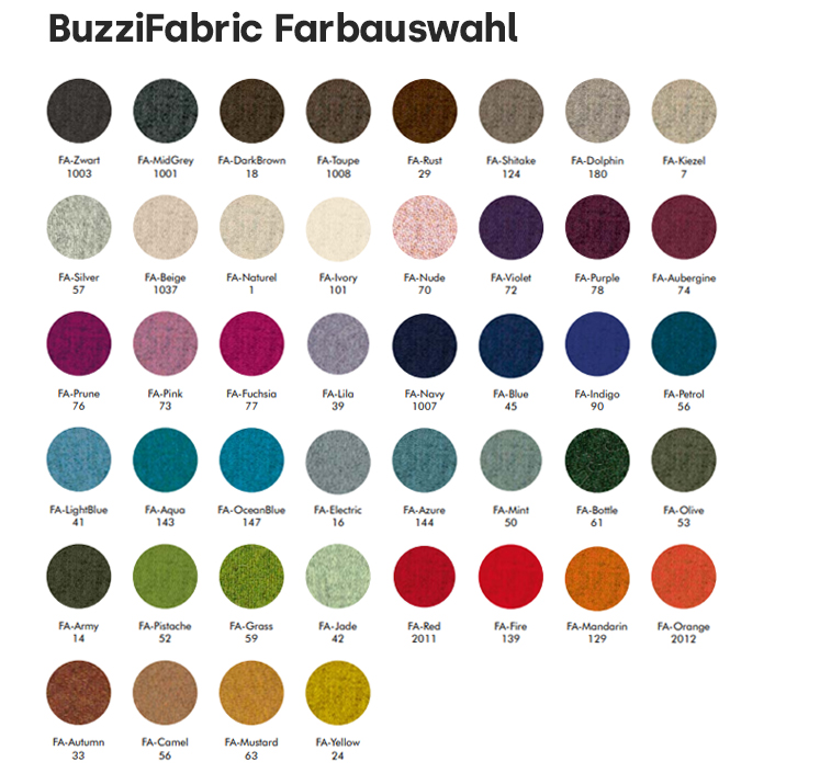 BuzziFabric Farbauswahl