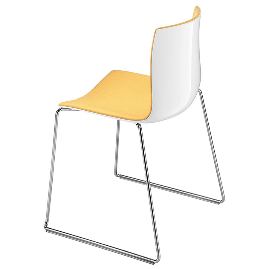 Arper CATIFA 46 0468 - Kufengestell verchromt - Schale PO00101 - Bezug Jet 3090