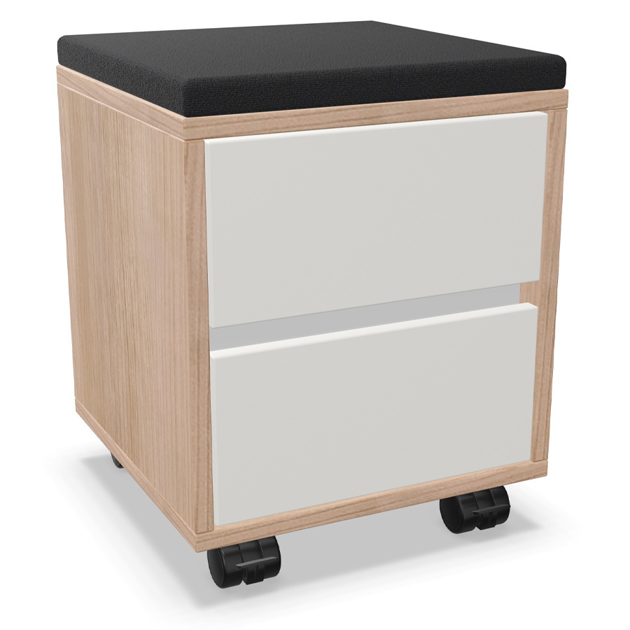 Palmberg Rollcontainer/Sitzhocker FIFFI - Sitzkissen schwarz