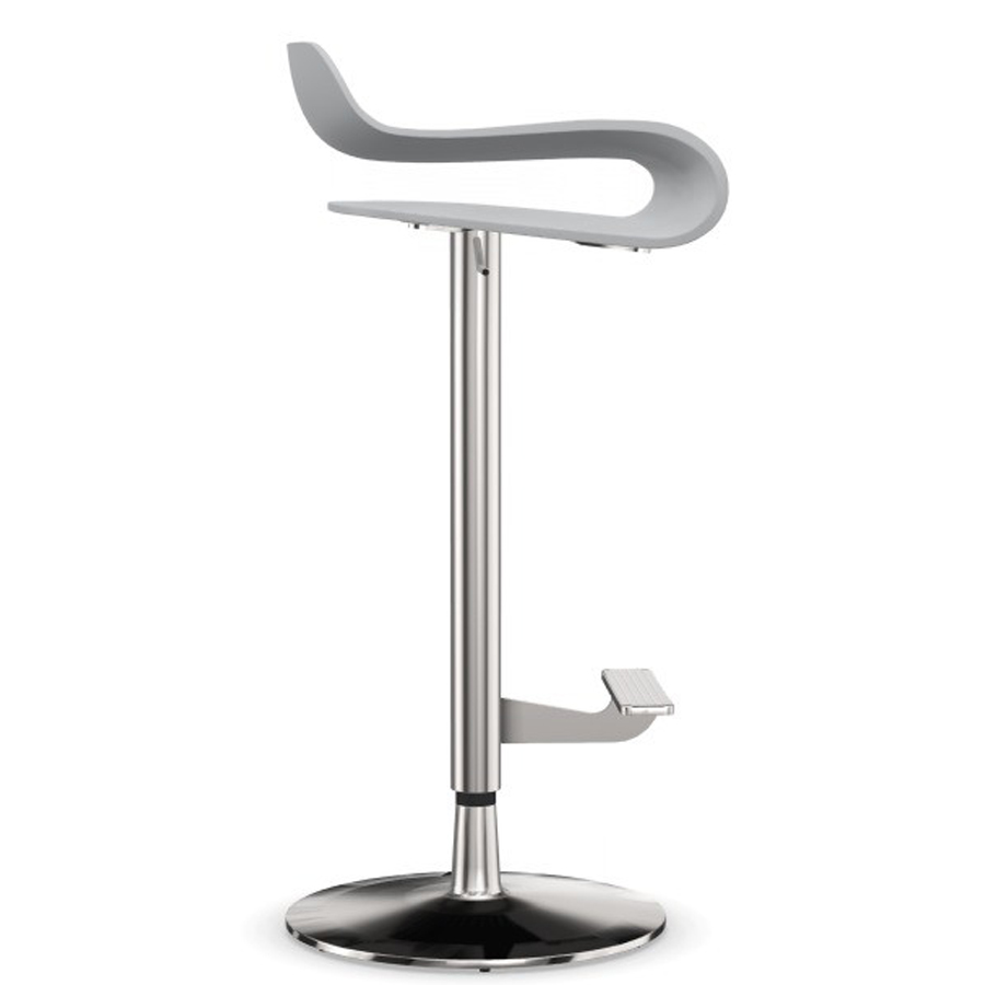 Kristalia BCN Barhocker höhenverstellbar Gestell verchromt
