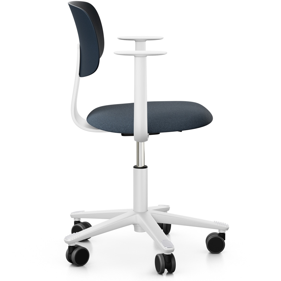 HAG Tion 2140 Bürostuhl Crowberry mit Armlehnen - Sitz Stoff Cura - Rückenschale Kunststoff - Seitenansicht