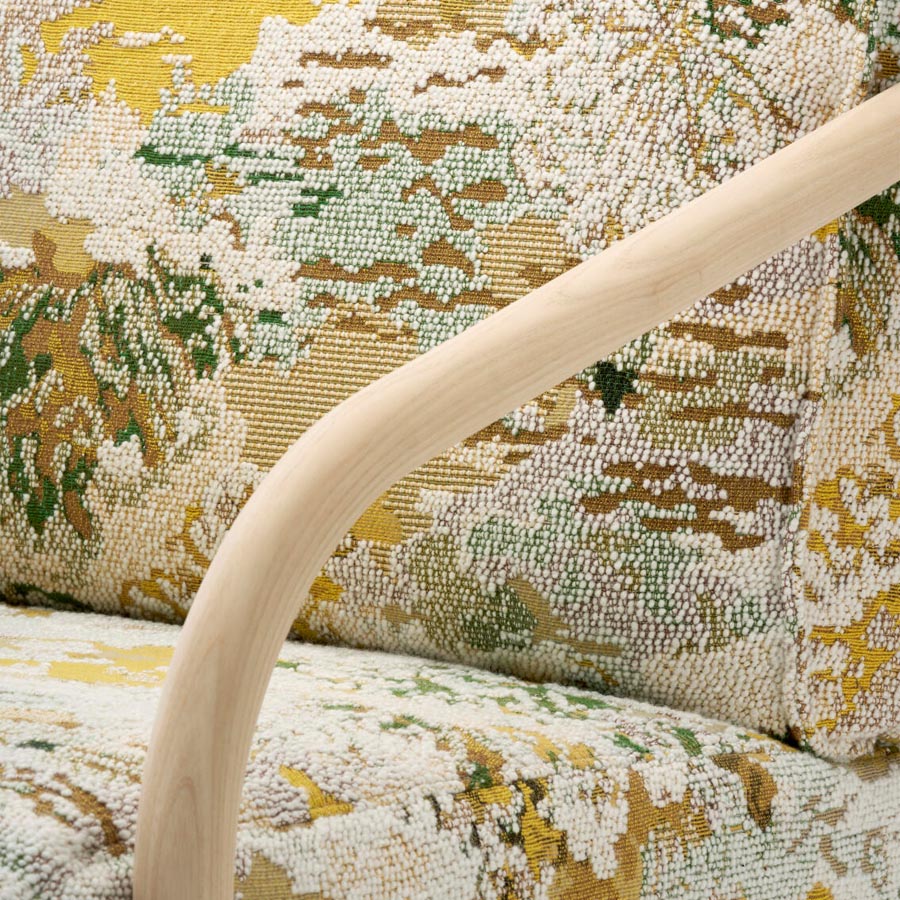 THONET 2001 Bugholzsessel Esche mit Armlehnen - Beispielbild