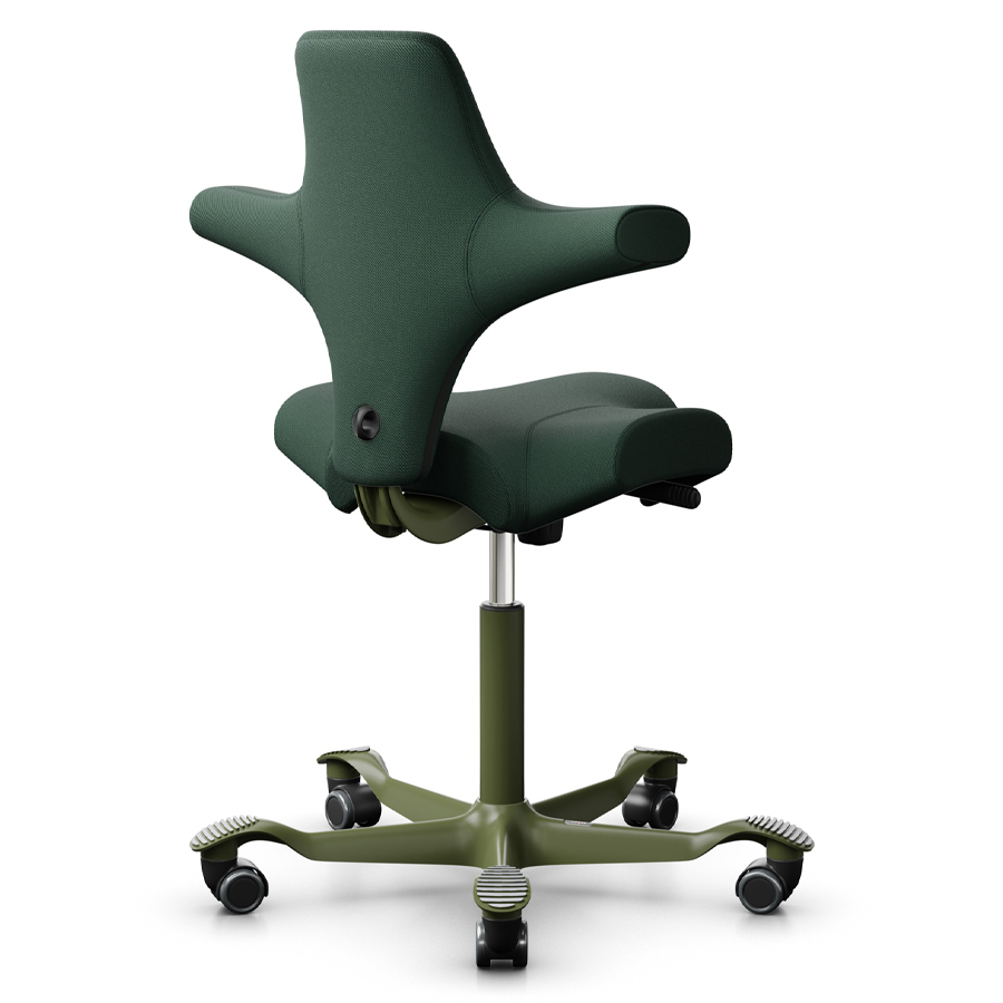 HAG Capisco 8106 Wollstoff Select Waldgrün - Gestell Moss Grey - Rückseite