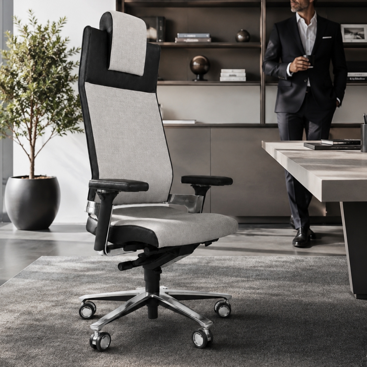 Züco Chefsessel LACINTA EL 0595 | Leder-Stoff-Bezug