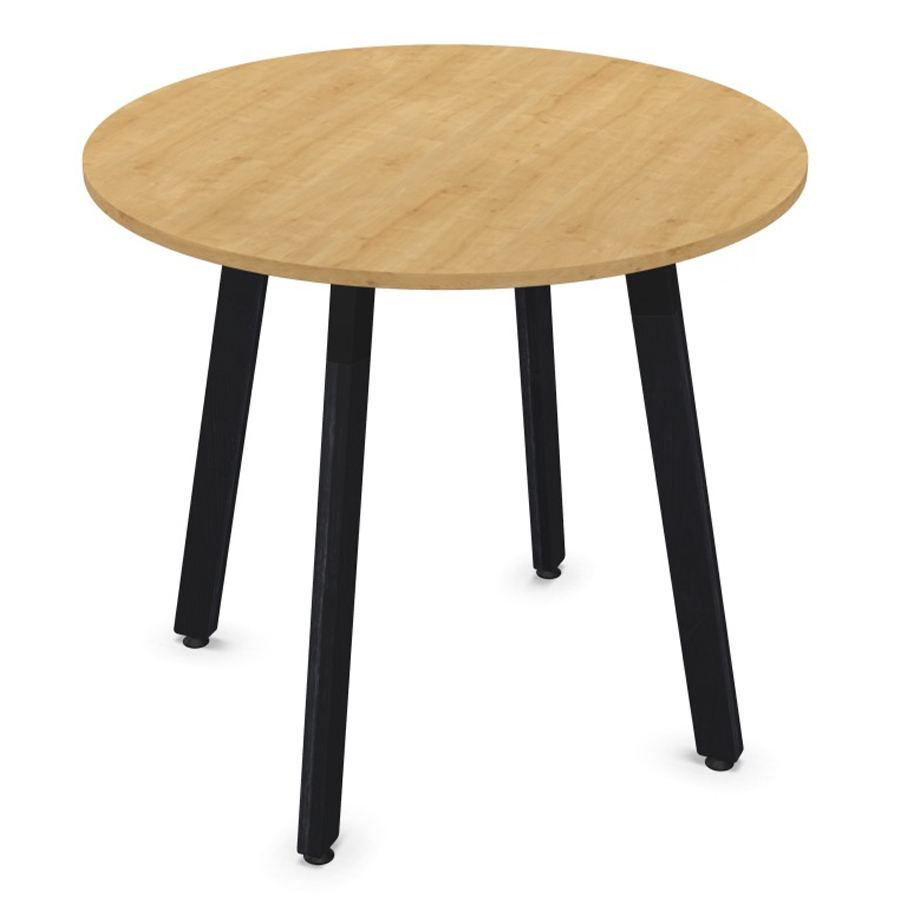 Bejot Spin SNWTBL Beistelltisch mit Tischplatte H3303, Metallteile schwarz, Holzgestell Eiche schwarz