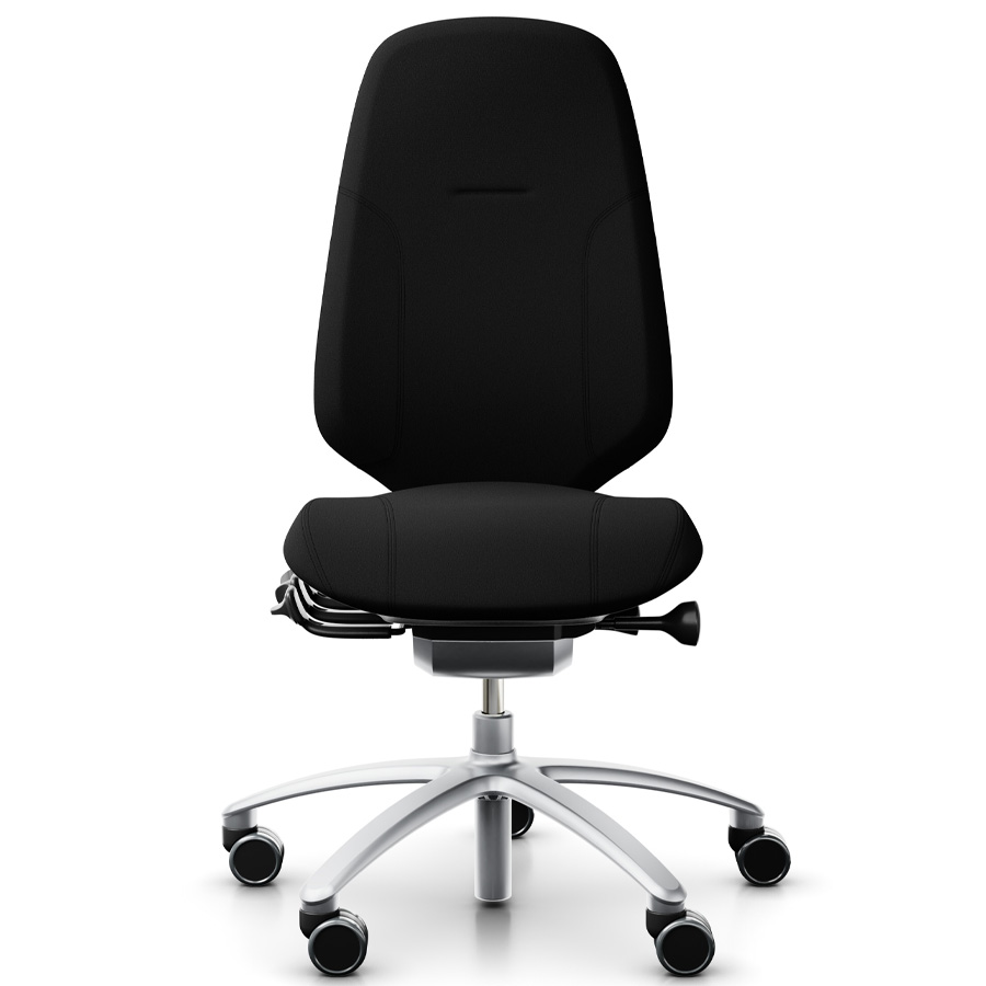 RH Mereo 300 silver hohe Rückenlehne - Stoff Xtreme schwarz - Frontansicht