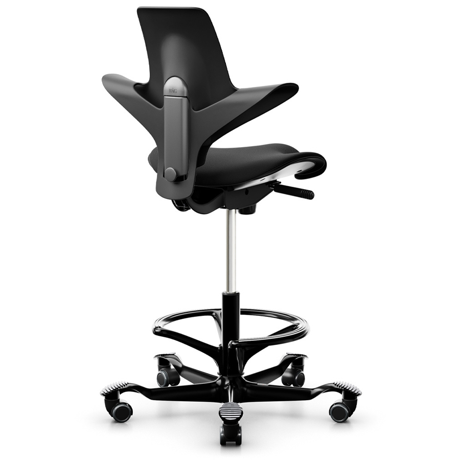 HAG Capisco 8020 Stehhilfe mit hoher Gasfeder 265 mm und Fußring - Rückansicht