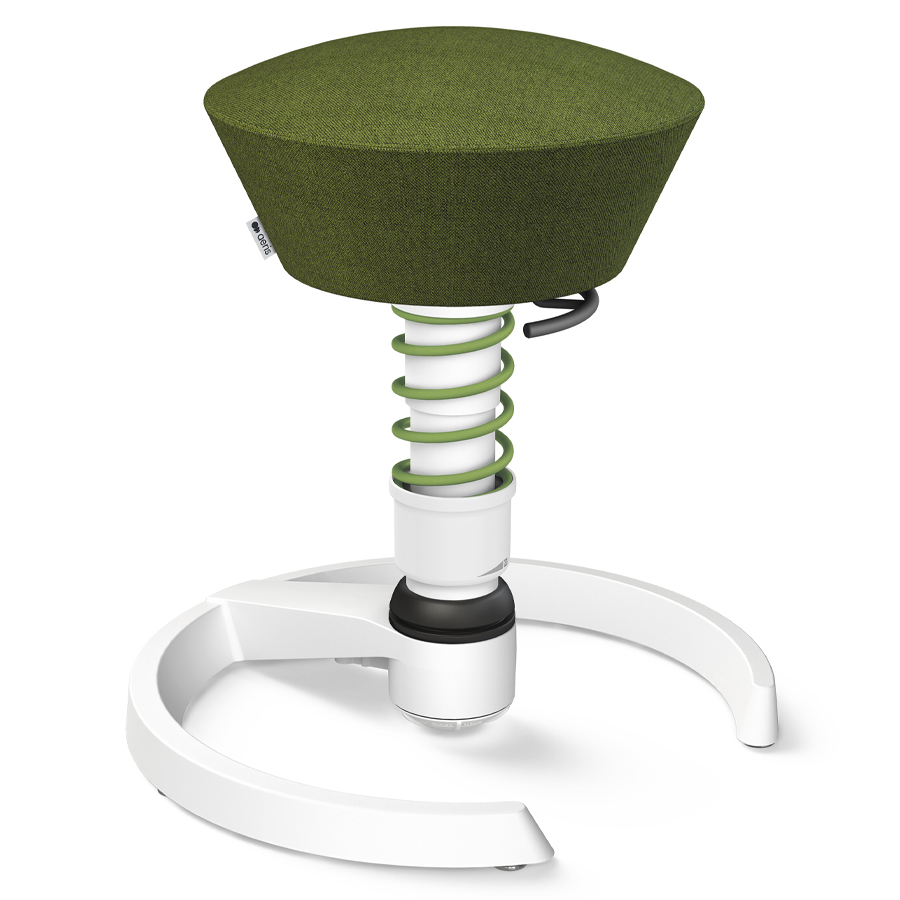 Aeris Swopper Capture Wolle grün meliert - Gleiter - Gestell weiß - Low-Feder grün