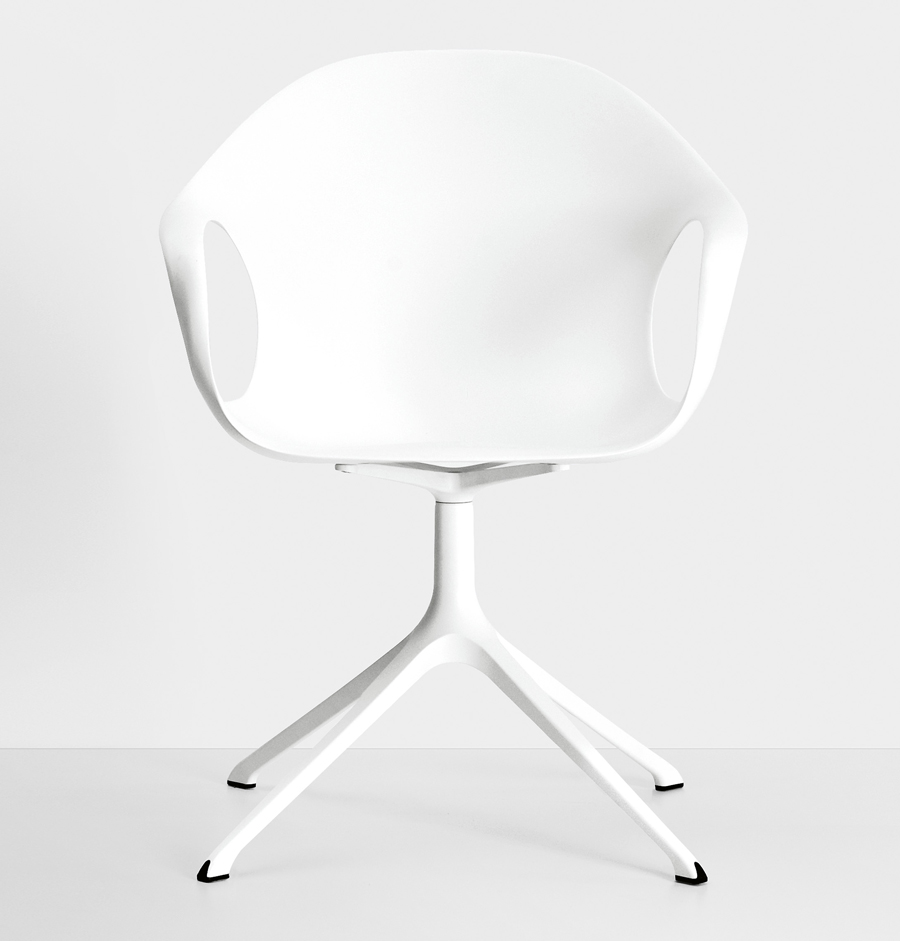 Kristalia Elephant Drehstuhl weiß weiß von vorne