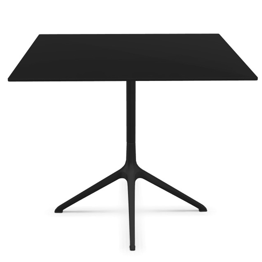 Kristalia Elephant Tisch quadratisch Platte schwarz Gestell schwarz