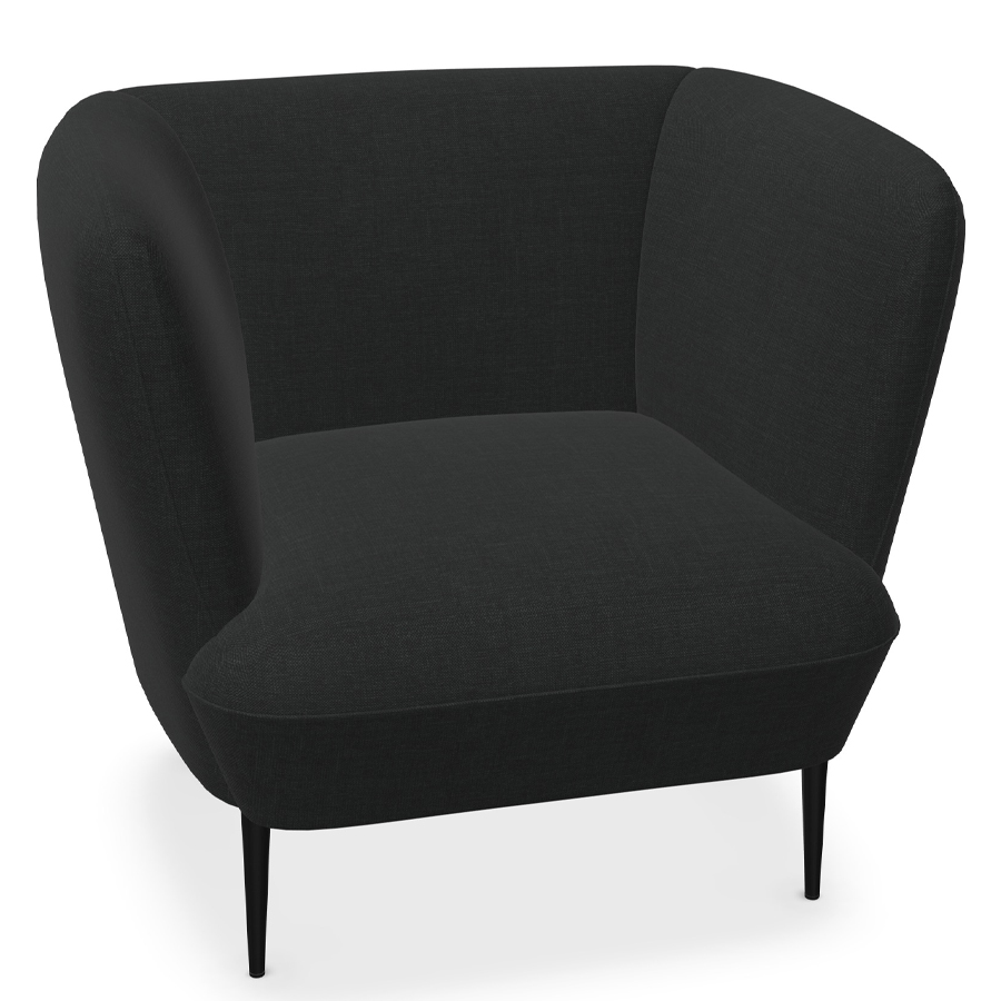 W. Schillig Einzelsessel Ella mit Metallfüßen - schwarz