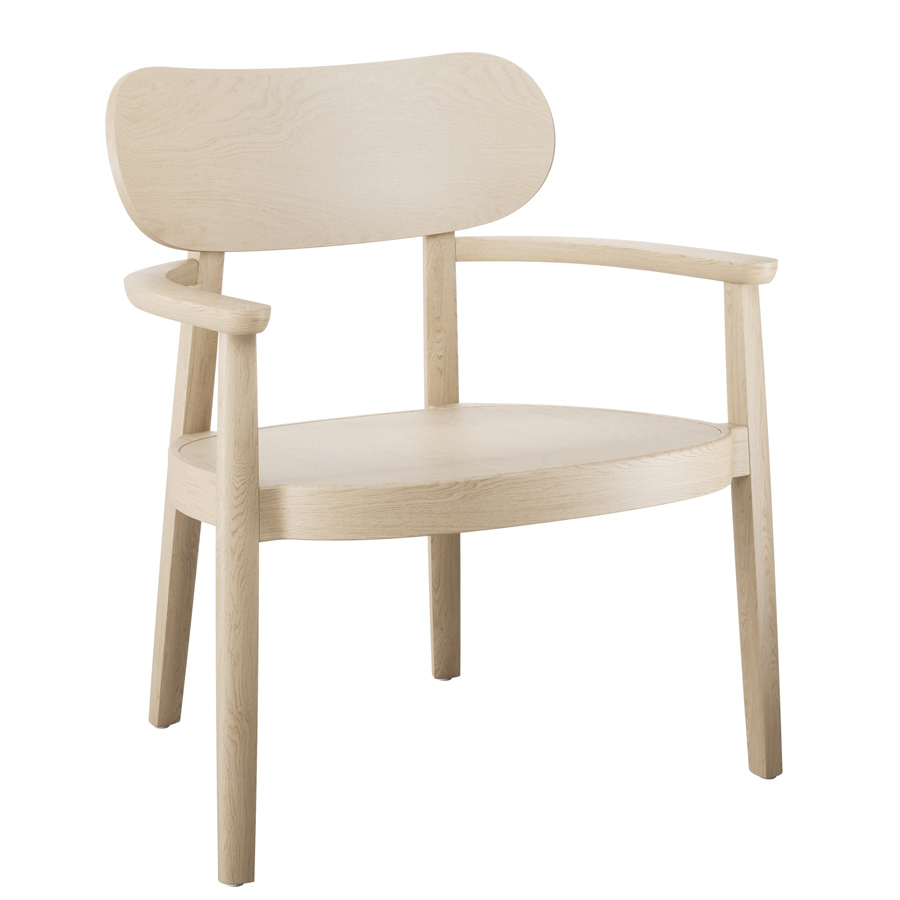 THONET 119 MF Holzstuhl mit Armlehnen und Muldensitz Buche gebeizt aufgehellt