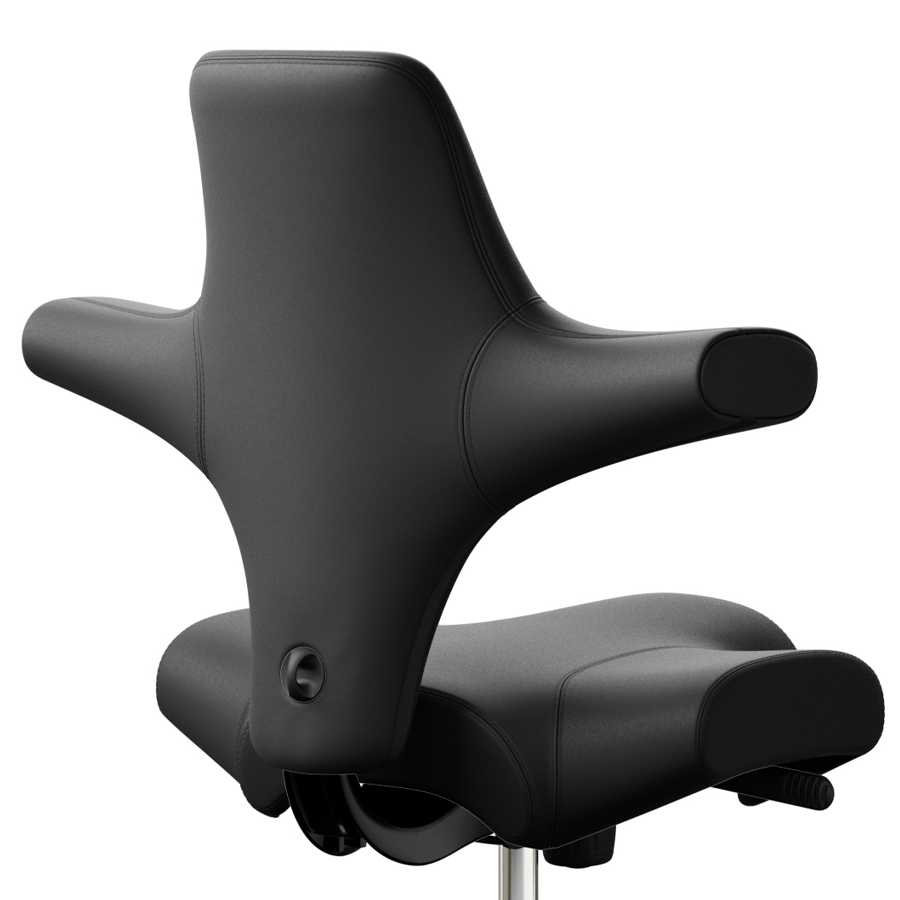 HAG Capisco 8106 Kunstleder schwarz | Gestell schwarz | Nahaufnahme