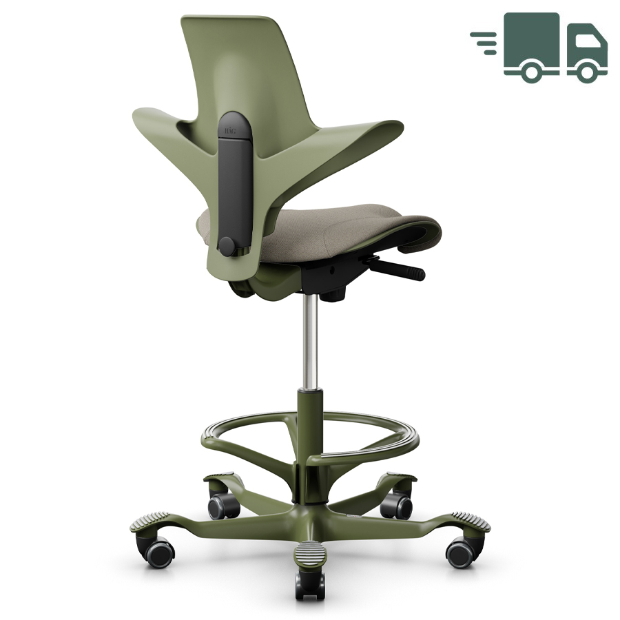 HAG CAPISCO PULS 8020 | Stehhilfe | Farbe Moss | Sitzfläche hellbeige | Fußring