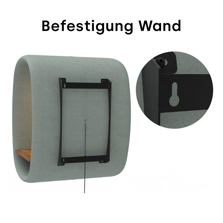 BuzziSpace BuzziRing | Akustik Minibüro | Befestigung Wand