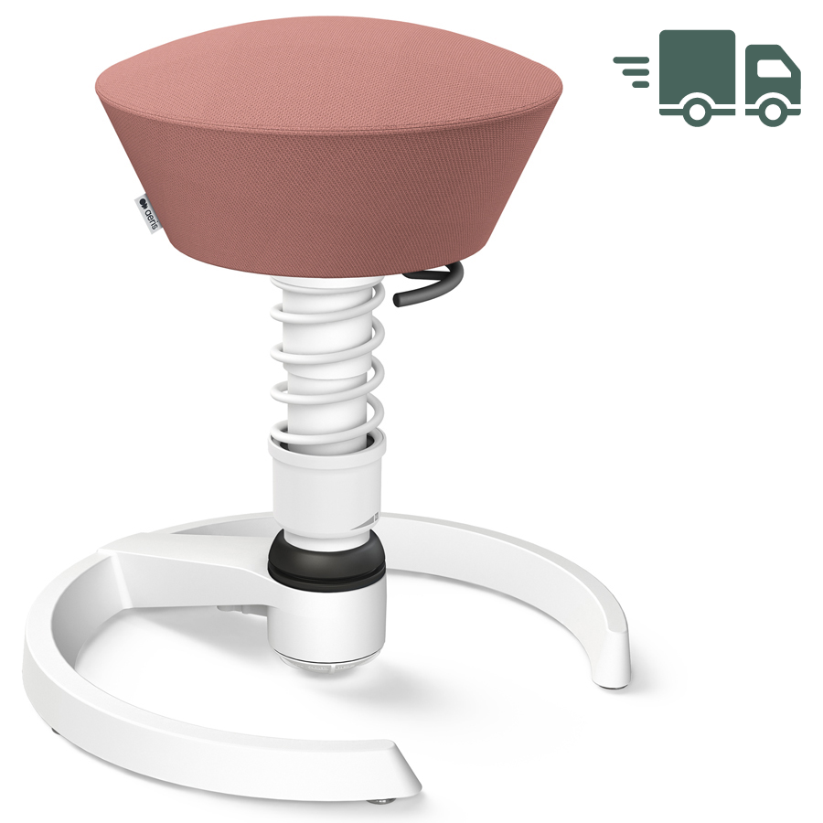 Aeris Swopper Select Wolle blassrosa - Gleiter - Gestell weiß - Low-Feder