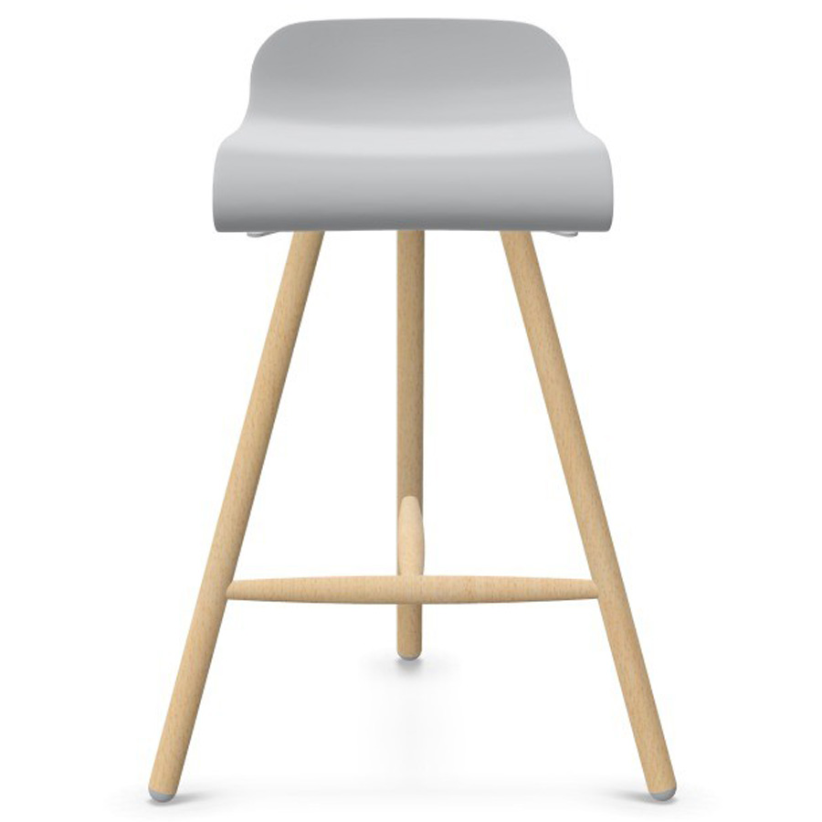 Kristalia BCN Barhocker mit Holzgestell lichtgrau