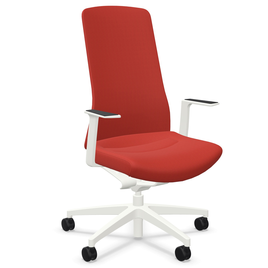 Interstuhl PUREis3 PU113 weiß-blutorange - T-Armlehnen fix