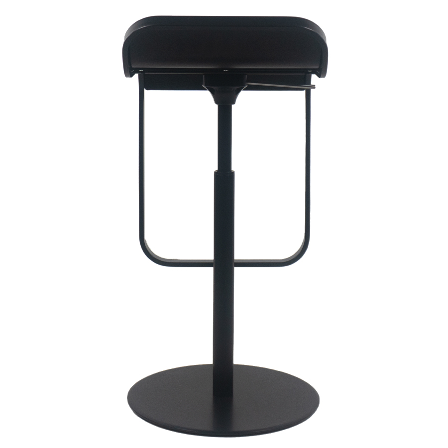 lapalma LEM S79 Sitzbezug Leder schwarz | Gestell und Gasfeder komplett schwarz | Rückseite