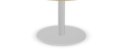 Säule matt verchromt Bodenplatte Edelstahl
