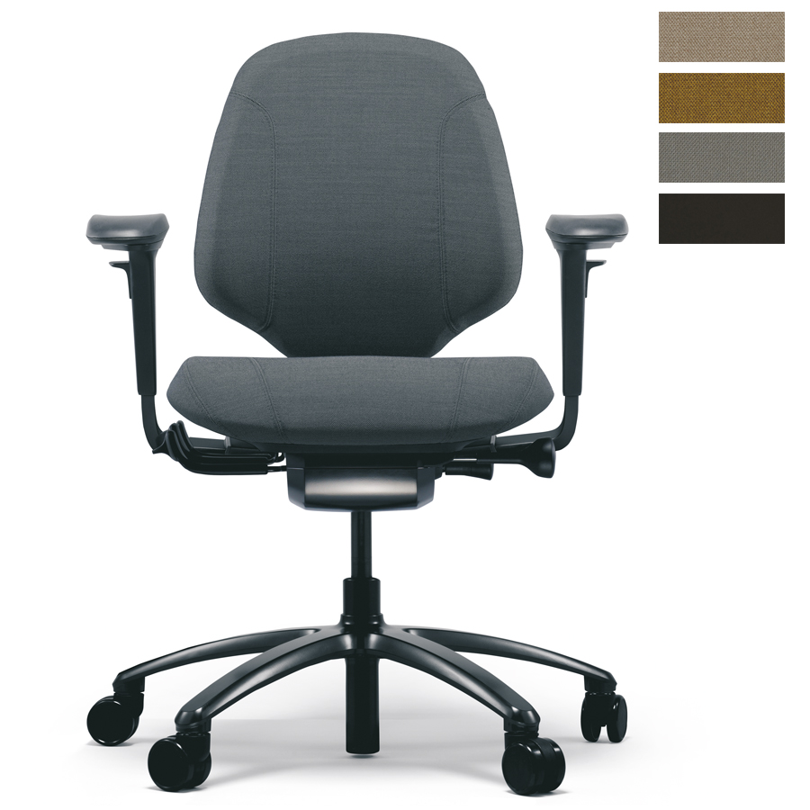 RH Mereo 200 mit halbhoher Rückenlehne - Gestell schwarz - mit Armlehnen