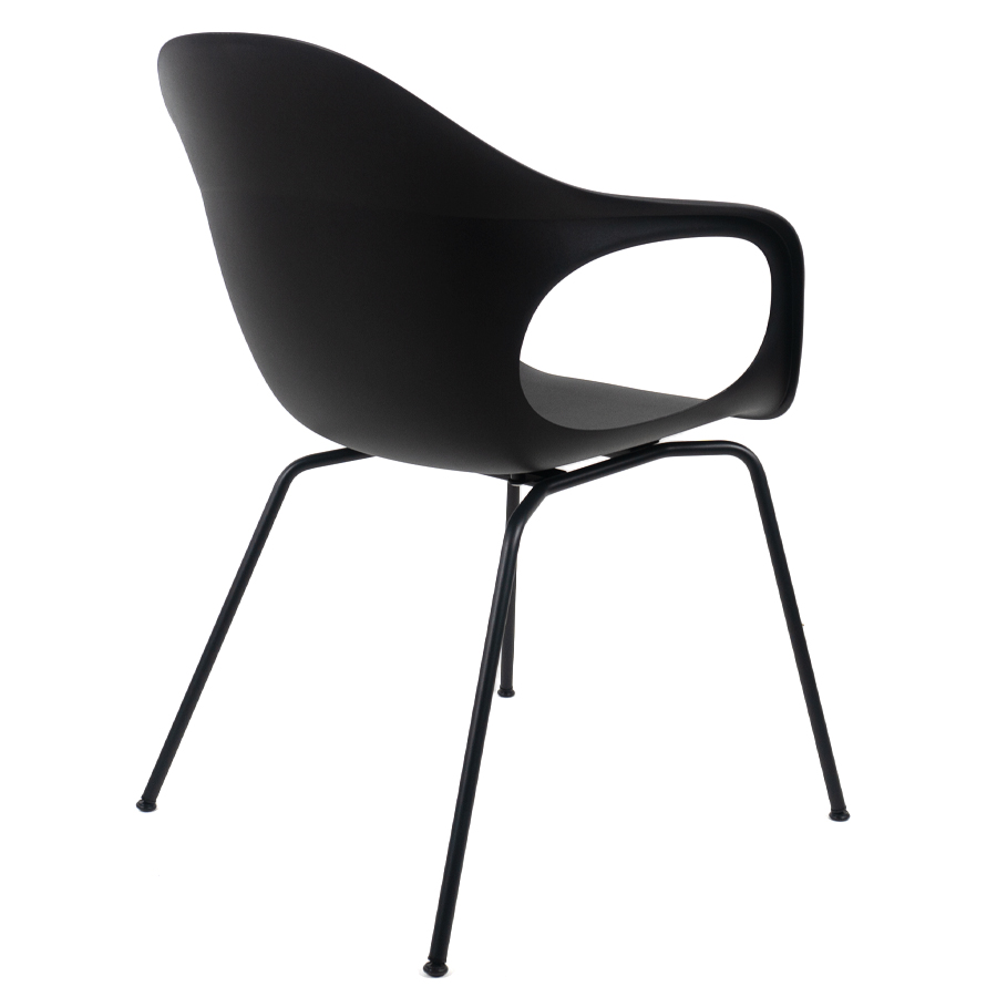 Kristalia ELEPHANTINO Stuhl mit Vierfußgestell Farbe graphit - Rückseite