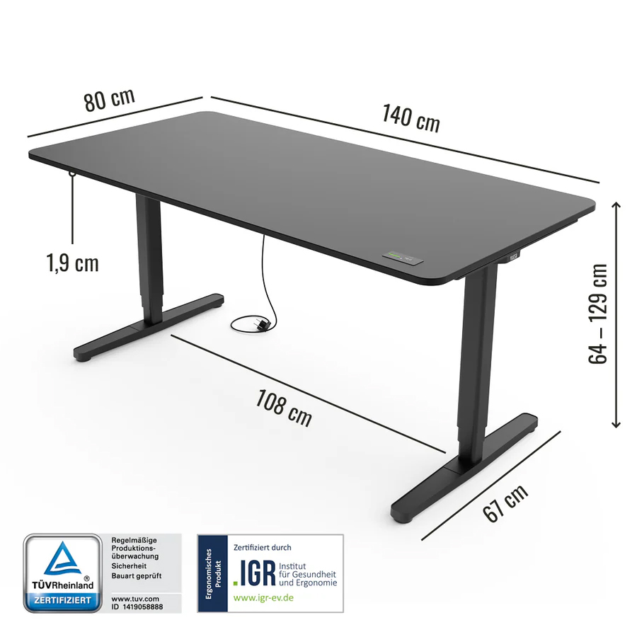 Yaasa Desk Pro Maße