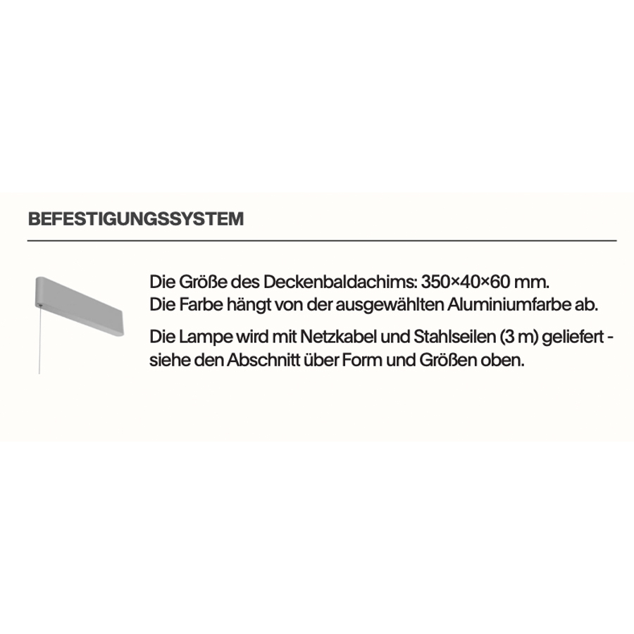 MUTE. Line Akustik Hängeleuchte | Infos zur Befestigung