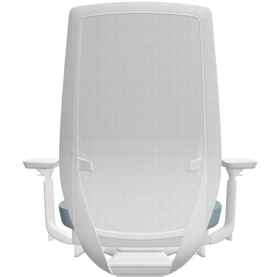 Profim AccisPro mit Netzrücken weiß und Sitzbezug Select 67098 - Rücken mit Lumbalstütze